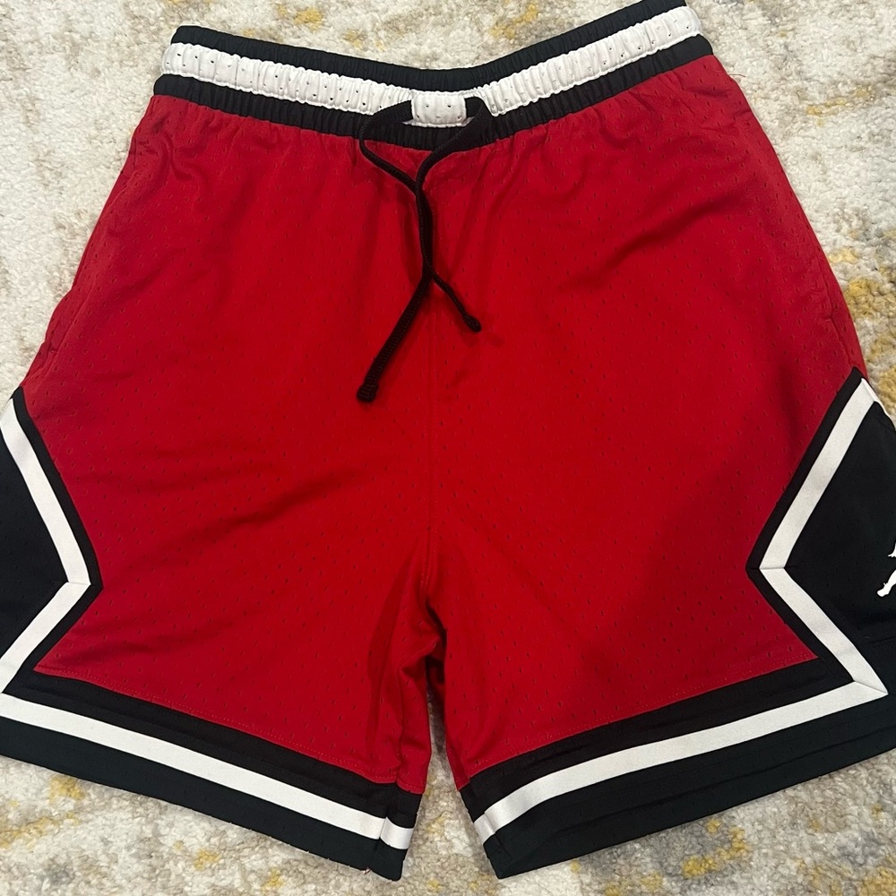Nike Jordan Red and Black Men's Athletic Shorts